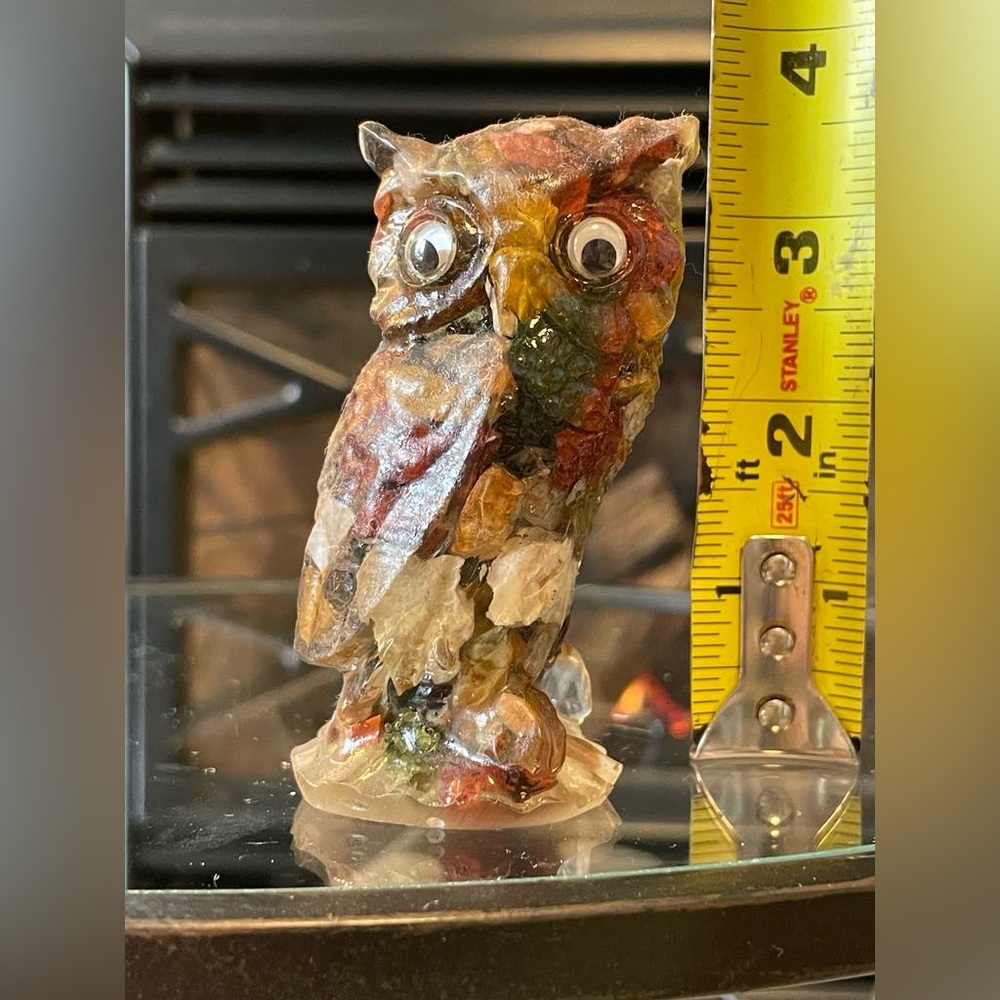 Vintage “Vomit” Lucite Owl Figurine